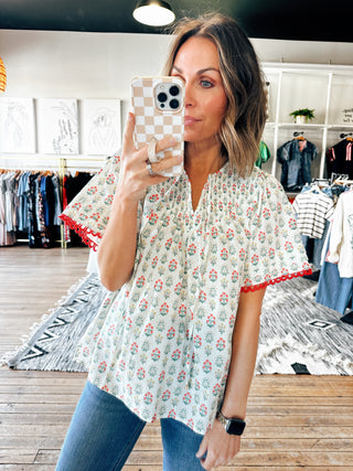 Spring Has Sprung Floral Top-Tops Casual-VerClare Boutique