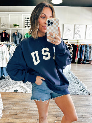 Style USA Pullover Sweatshirt-Jackets/Kimonos-VerClare Boutique